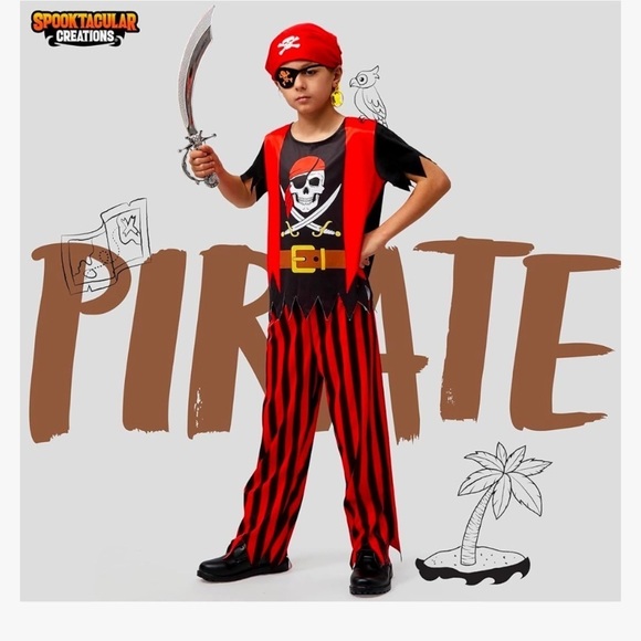 NWT Spooktacular Creations Pirate Costume Set, 3T - Picture 1 of 6
